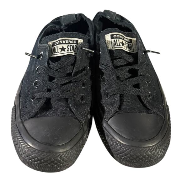 Converse Chuck Taylor's All-Star triple black canvas low-top sneakers Women’s 8 - Picture 3 of 9